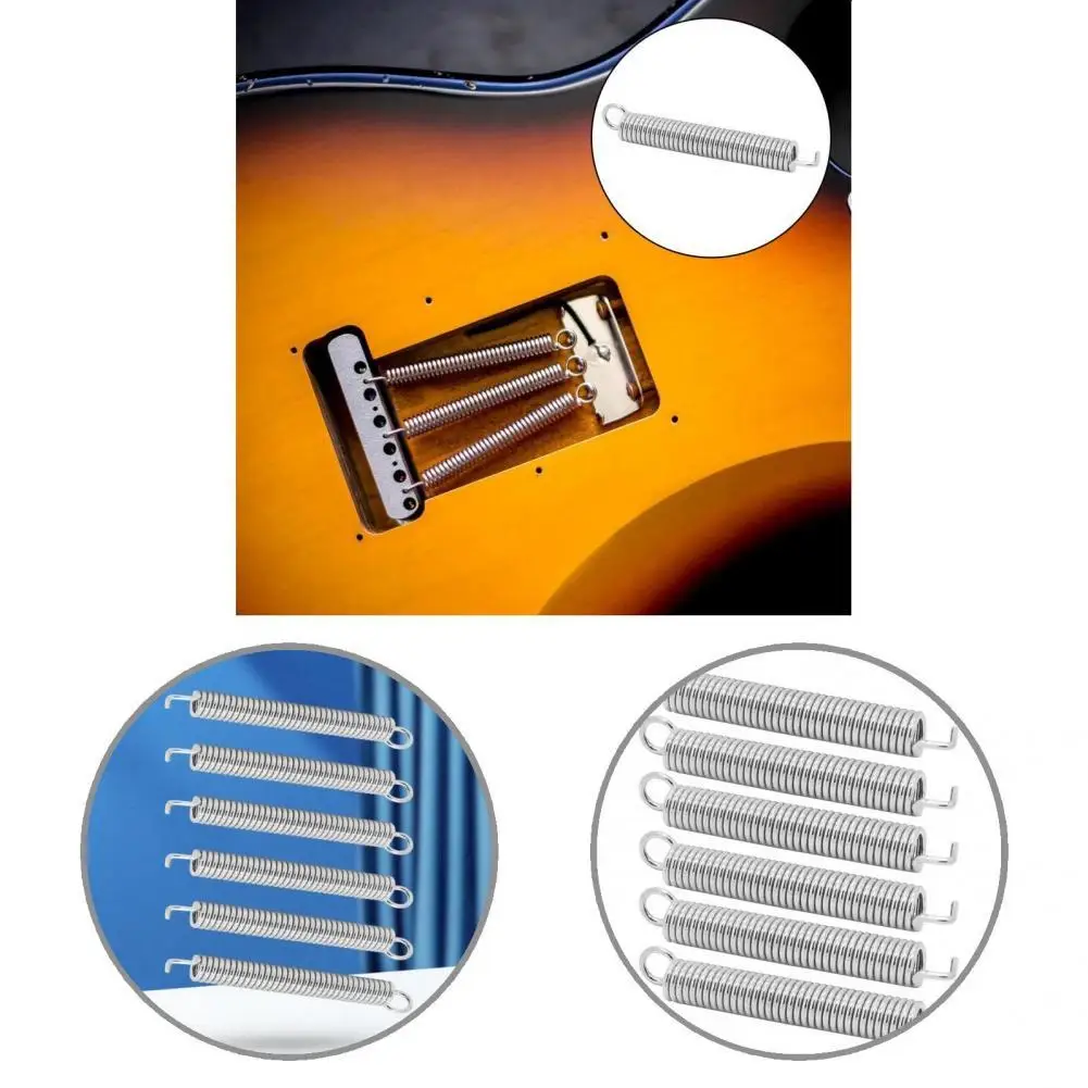 

Metal 6Pcs/Set Practical Fine Workmanship Guitar Tension Spring High Elastic for Instrument