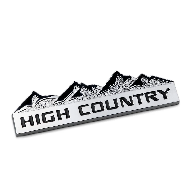 

12.4cm HIGH COUNTRY Snow Mountain Trail Rated Bar Badge Chrome Metal Car Styling Refitting Logo for JEEP Wrangler Grand Cherokee