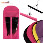 Alileader дешевые 1 шт розовыйчерныйжелтыйфиолетовый наращивание волос парики сумка для хранения с вешалка для париков для уток и наращивания волос