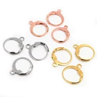 (Никогда не выцветает) 14x12 мм 30 шт.лот 316L Нержавеющая сталь Золото высокое качество серьги крючки настройки провода базовые настройки оптовая продажа