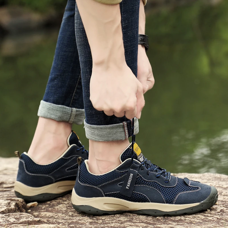 High-top Outdoor Men Hiking Shoes Waterproof Trekking Warm Mountain Shoes Climbing Sneakers Hunting Boots Zapatillas De Hombre