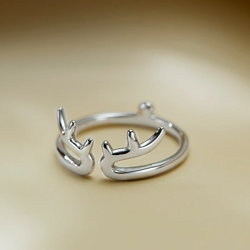 Серебро 925 пробы серебро одна олень ли ваша кольцо женский маленький с