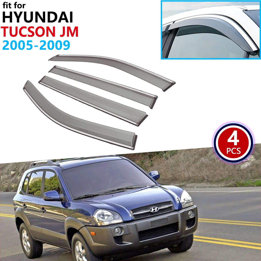 Для hyundai Tucson JM 2005 2006 2007 2008 2009 окно козырек Vent тенты Дождь гвардии дефлектор
