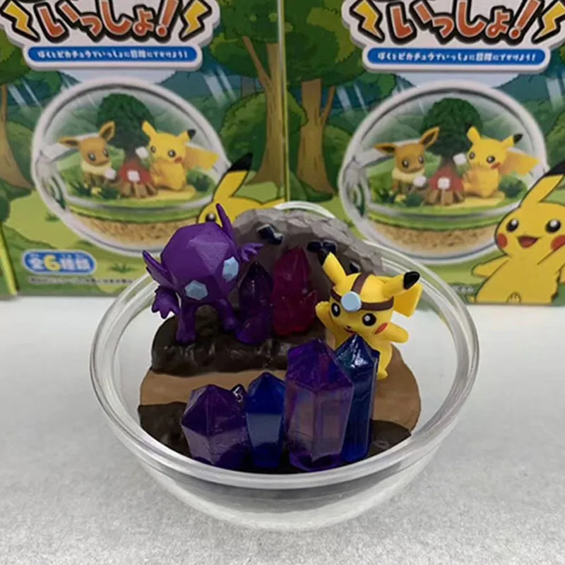 Экшн фигурки Takara Tomy 6 шт./компл. мяч с Пикачу Eevee Magikarp Mewtwo Caterpie Аниме Покемон