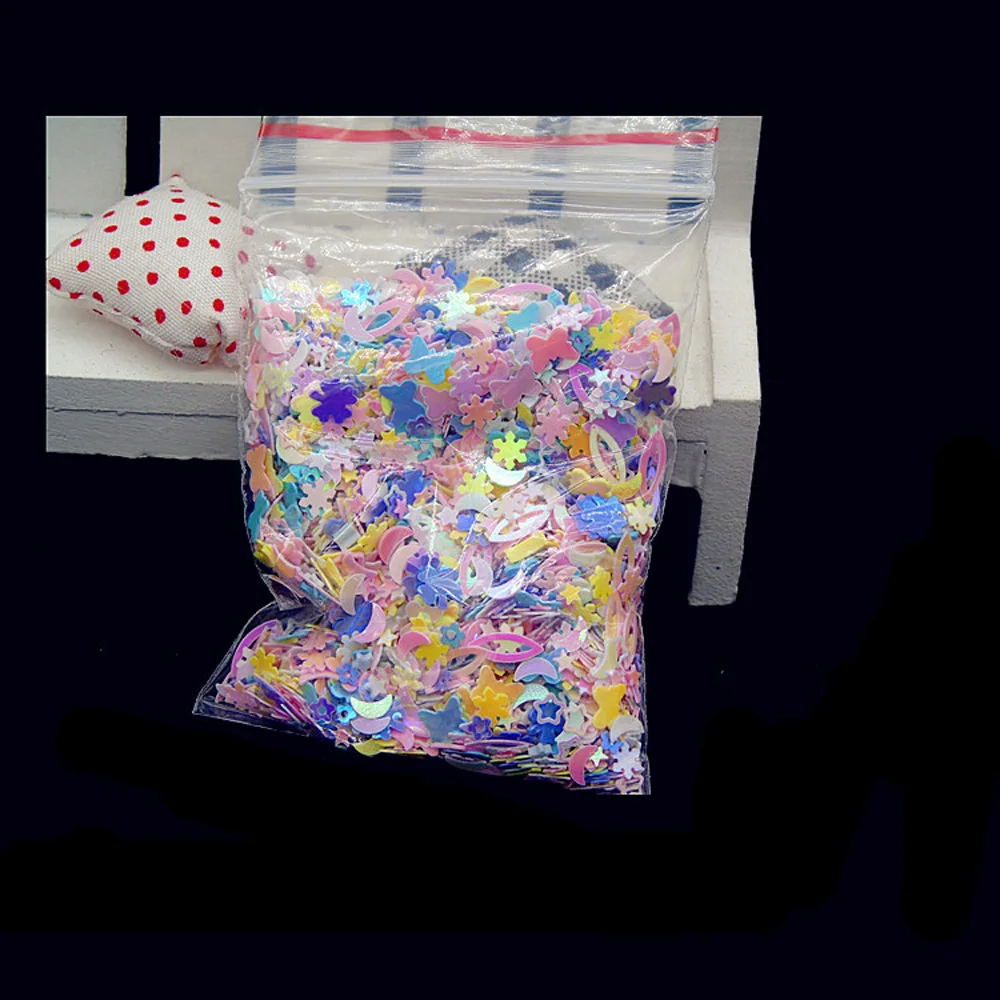 Разноцветные Блестки для дизайна ногтей и макияжа 15 г|Стразы украшения| |