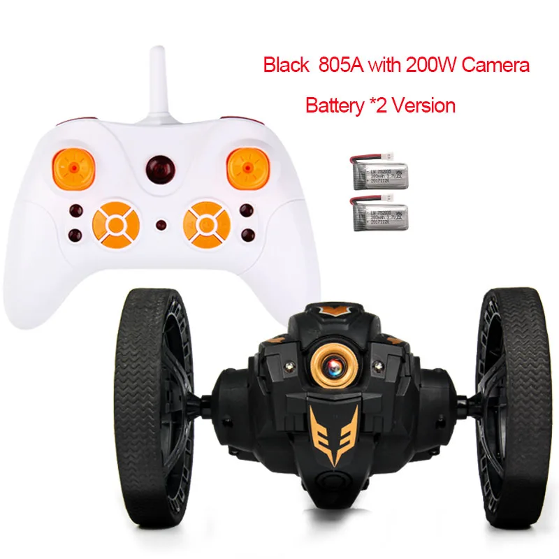 805A-Black-2B-200W RC автомобиль отказов игрушки 805 прыжки 805A с WI-FI FPV Камера Stunt автомобилей Гибкая колеса вращения светодиодный ночной Светильник RC автомобиль робота - Цвет: 805A-Black-2B-200W