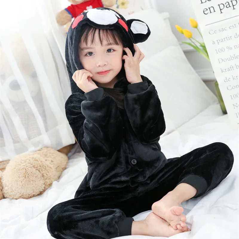 

Kids Kumamon Bear Pajamas Anime Costume Carton Animal Onesie For Boys/Girls Cosplay Pajamas Children Sleepwear