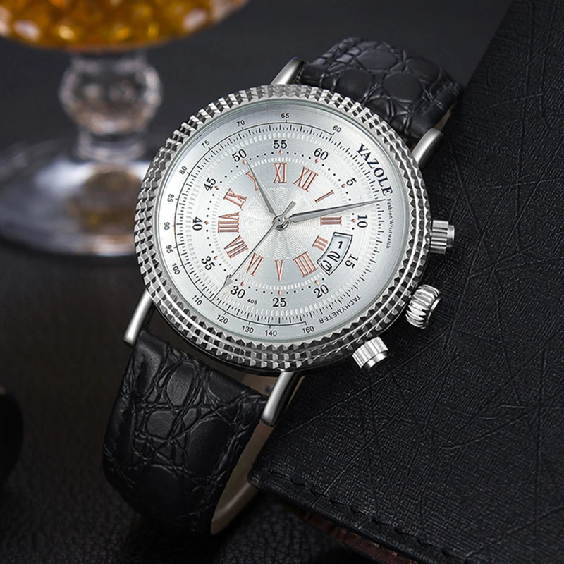 

Watches Mens 2021 NEW Fashion Business Casual Leather Strap Men's Luxury Watch Waterproof Automatic Date Gentleman Watches