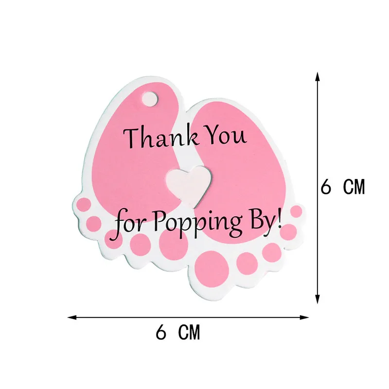 50 шт Детские ярлык для душа синий розовый лодыжки спасибо за то что пришли