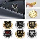 Металлическая 3d-эмблема для стайлинга автомобиля, 2 шт., наклейки на боковые двери, наклейки для Mazda Honda, LADA Audi A3 8P BMW KIA VW Toyota Nissan, аксессуары