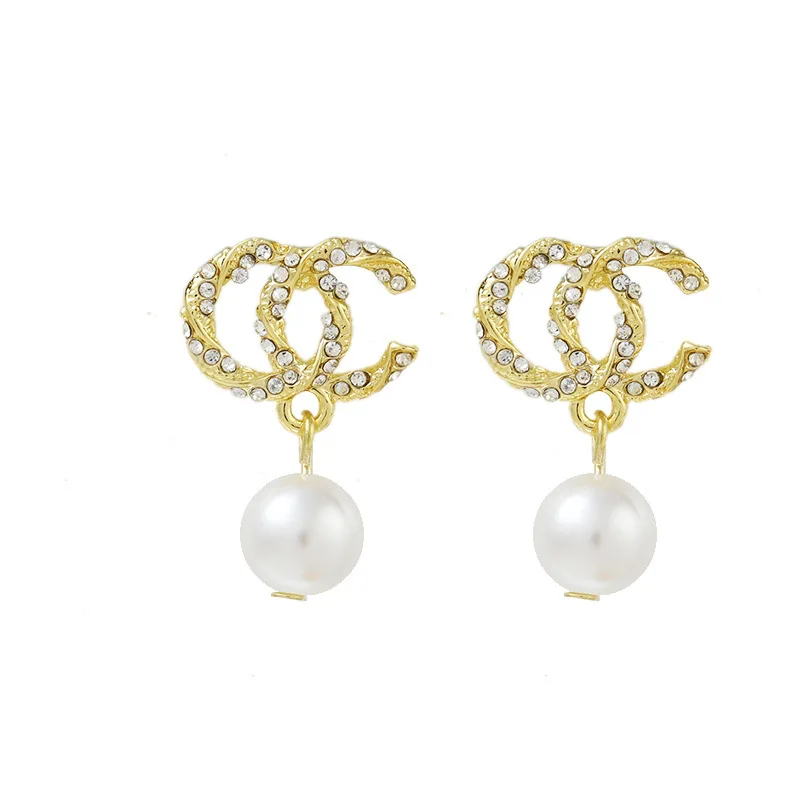 

Korea Trendy Lady Earrings Golden-Color Geometric Pearl Drop Dangle Earrings For Women's Jewelry High Quality Office Accessories