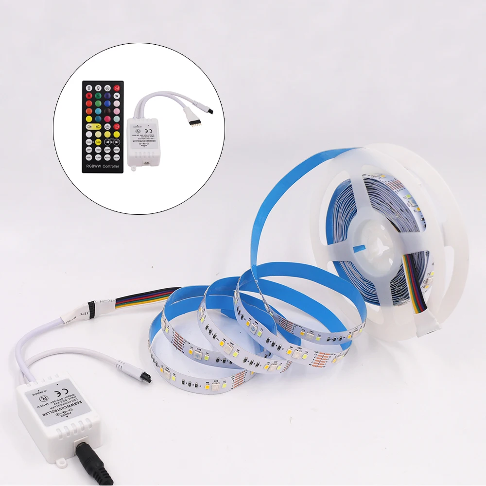 Светодиодная RGB лента 5 м CCT RGBCCT водонепроницаемая 12 В 90 светодиодов/м 2835 SMD RGBW RGBWW