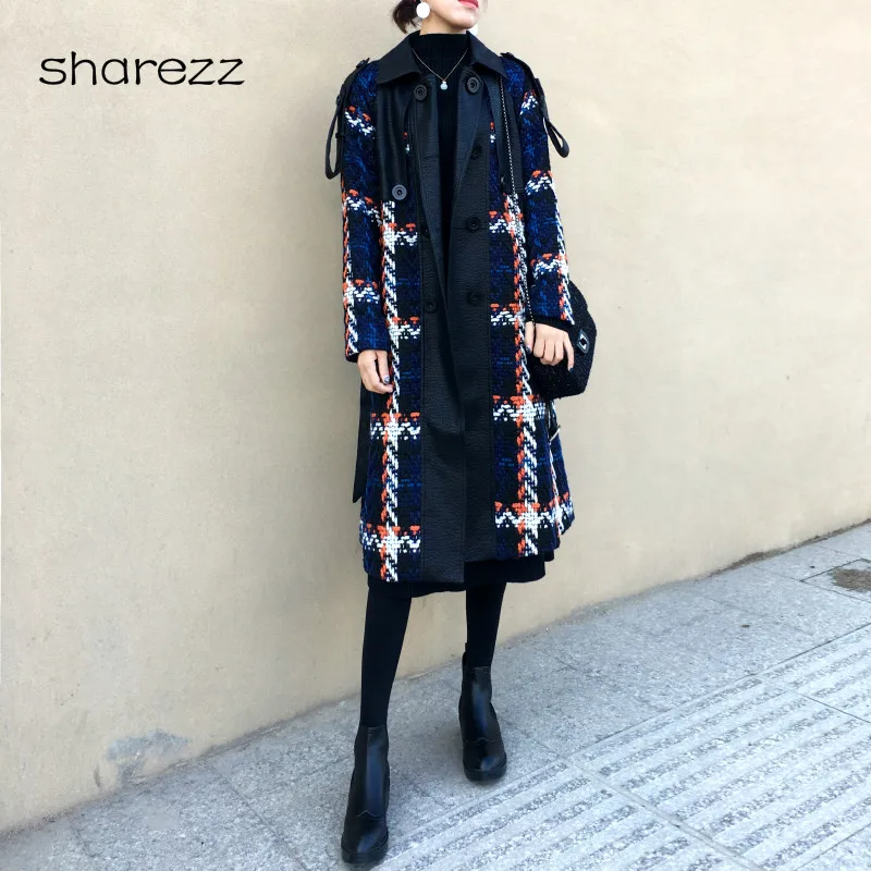 2019New женская верхняя одежда зимняя модная теплая шерстяная смесь элегантная