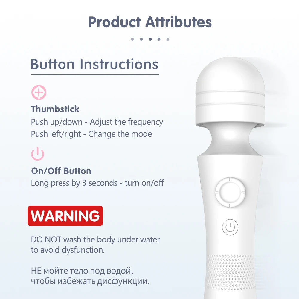 Вибраторы вибратор AV в виде волшебной палочки для Для женщин Стимулятор клитора