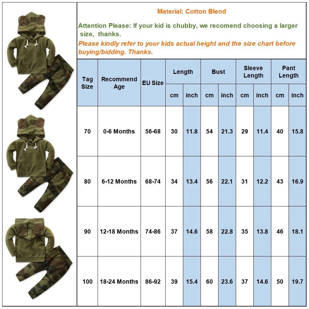 Камуфляжная одежда для маленьких мальчиков комплект из 2 предметов повседневная