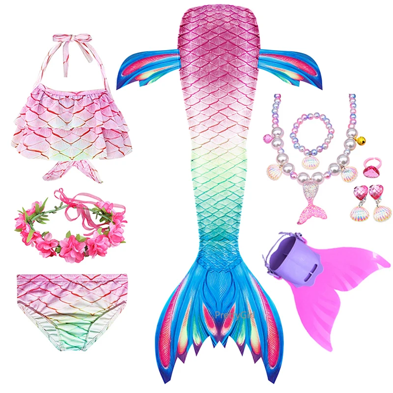 2021 летний костюм русалки с хвостом Костюм Русалки для бассейна купальник