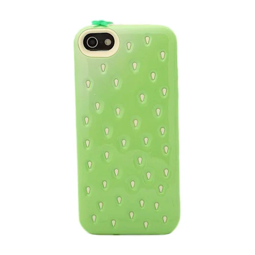 Милый чехол для телефона с клубничкой милый яркий на заднюю панель iphone4 4S 4g