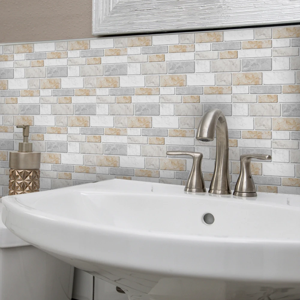 3D наклейки на обои Самоклеящаяся мозаика лестница настенная плитка наклейка