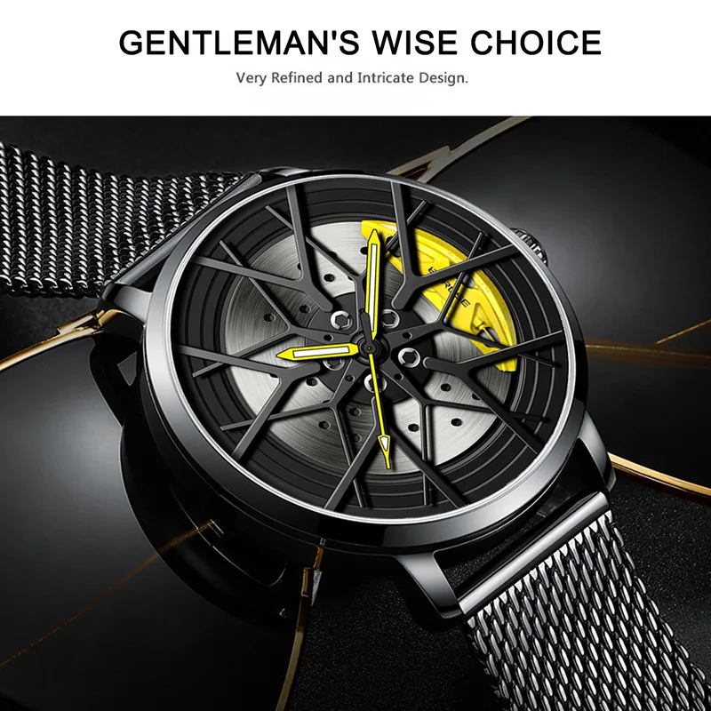 

Часы наручные мужские светящиеся со стальной сеткой, модные повседневные спортивные роскошные деловые, для улицы