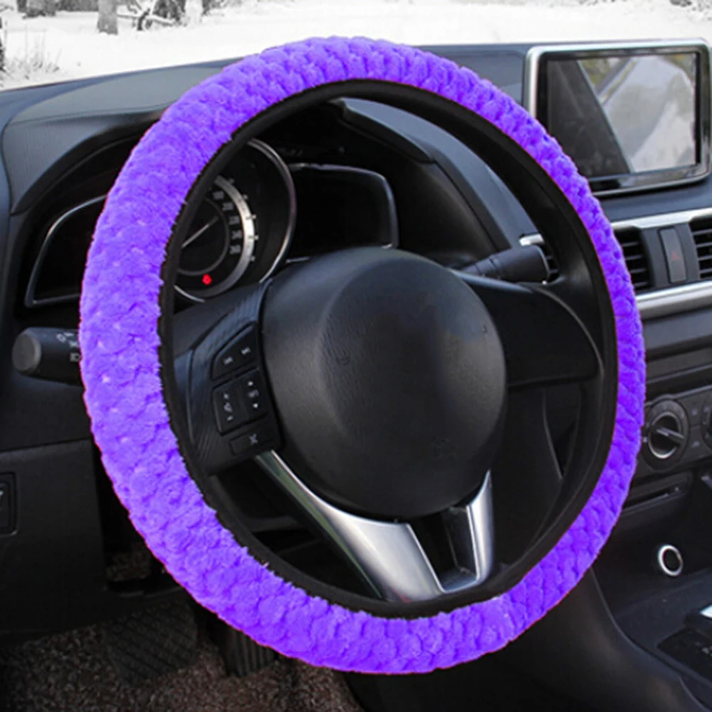 

Auto Interior Accessories Winter Car Steering Wheel Cover Anti-Slip Plush Sport Type Car Steering Wheel Covers