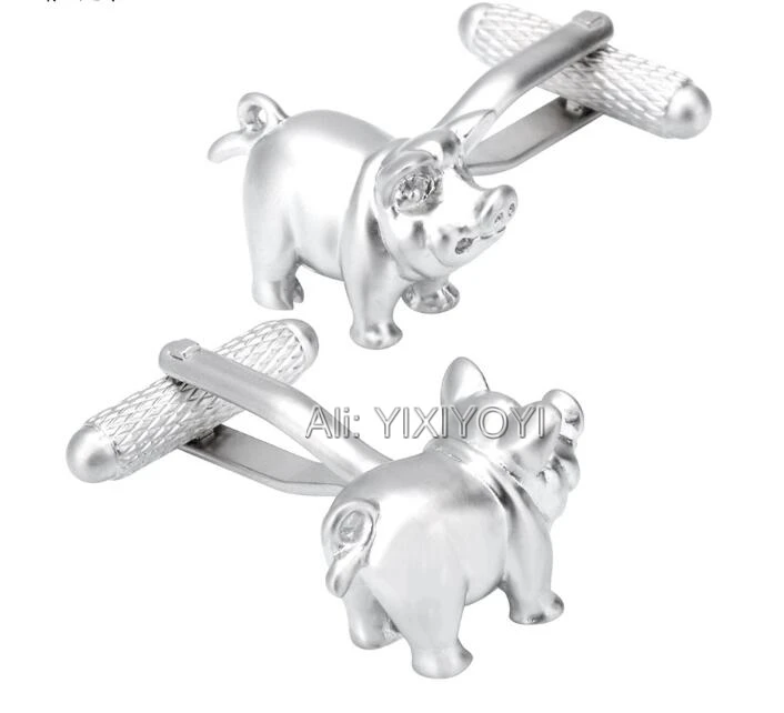 Металлические запонки YIXIYOYI в виде милой свиньи животных мужская рубашка Sut для