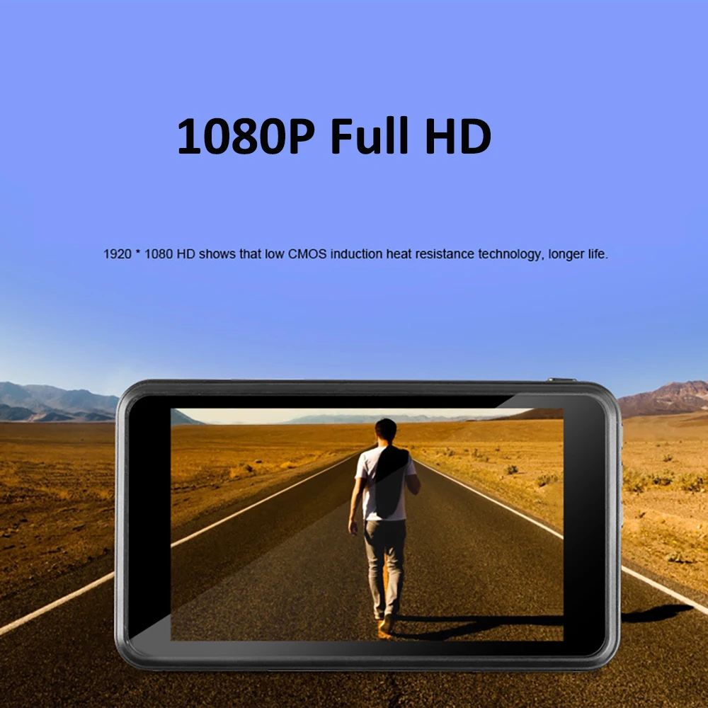 Автомобильный видеорегистратор 4 0 Full HD 1080P с двумя объективами и камерой заднего