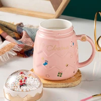 christmas mug ceramic santa milk coffee water cup christmas new year gifts