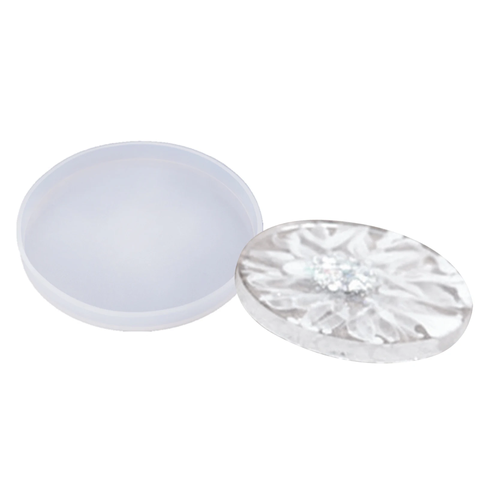 

Resin Mold Coaster Silicone Coaster Cup Tray Oval Round Storage Holder Silicone Casting Molds Decoration Cup Tea Mats Wine Glass