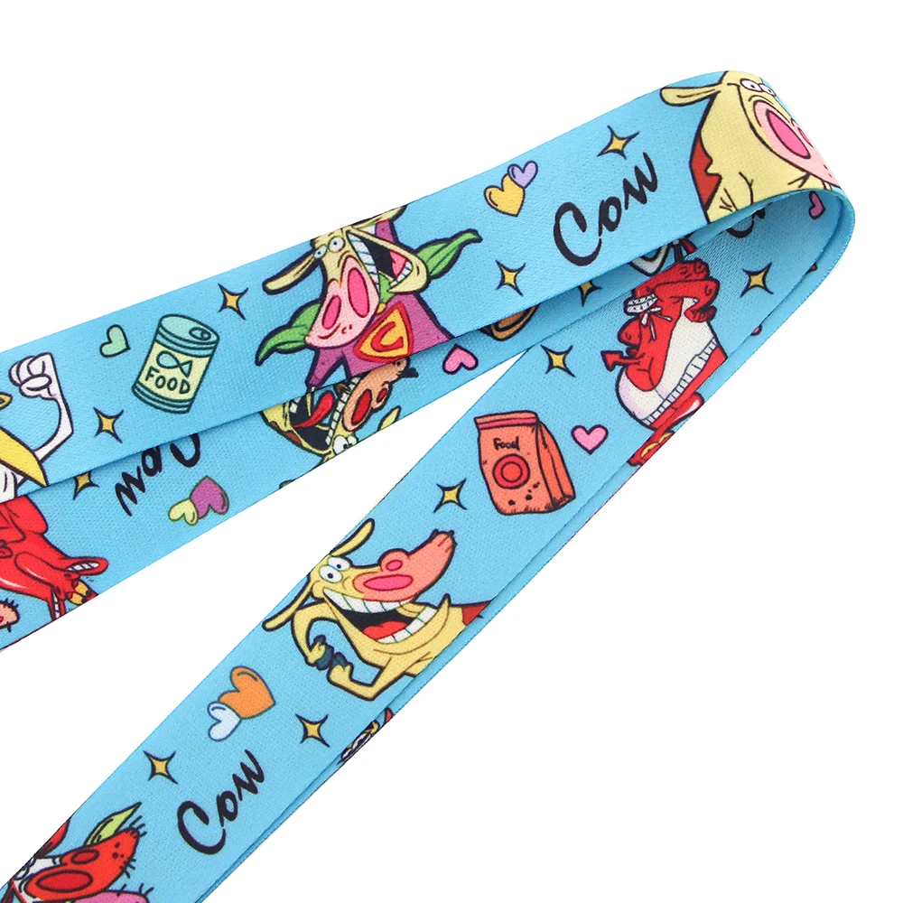 

HJ32 Anime Cow And Chicken Keychain Neckband Lanyard USB ID Card Badge Holder Mobile Belt Lanyard Mobile Phone Accessories