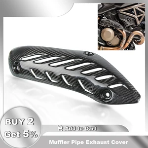 For Ducati Monster 821 1200 Monster821 Monster1200 2014-2017 Motorcycle Carbon Fiber Muffler Pipe Exhaust Heat Shield Covers
