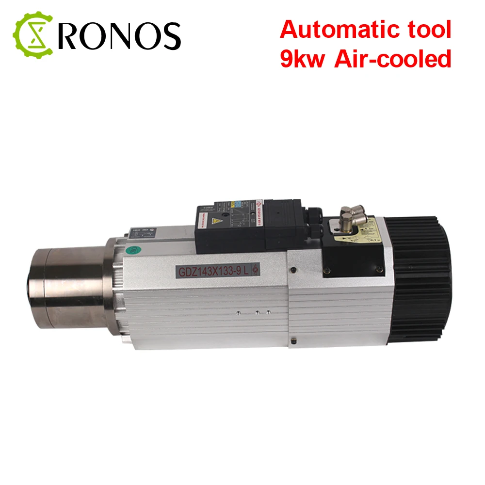 9KW с воздушным охлаждением мотор шпинделя 220 V/380 V 12000 ~ 24000rpm 6.4Nm 22A короткий/длинный