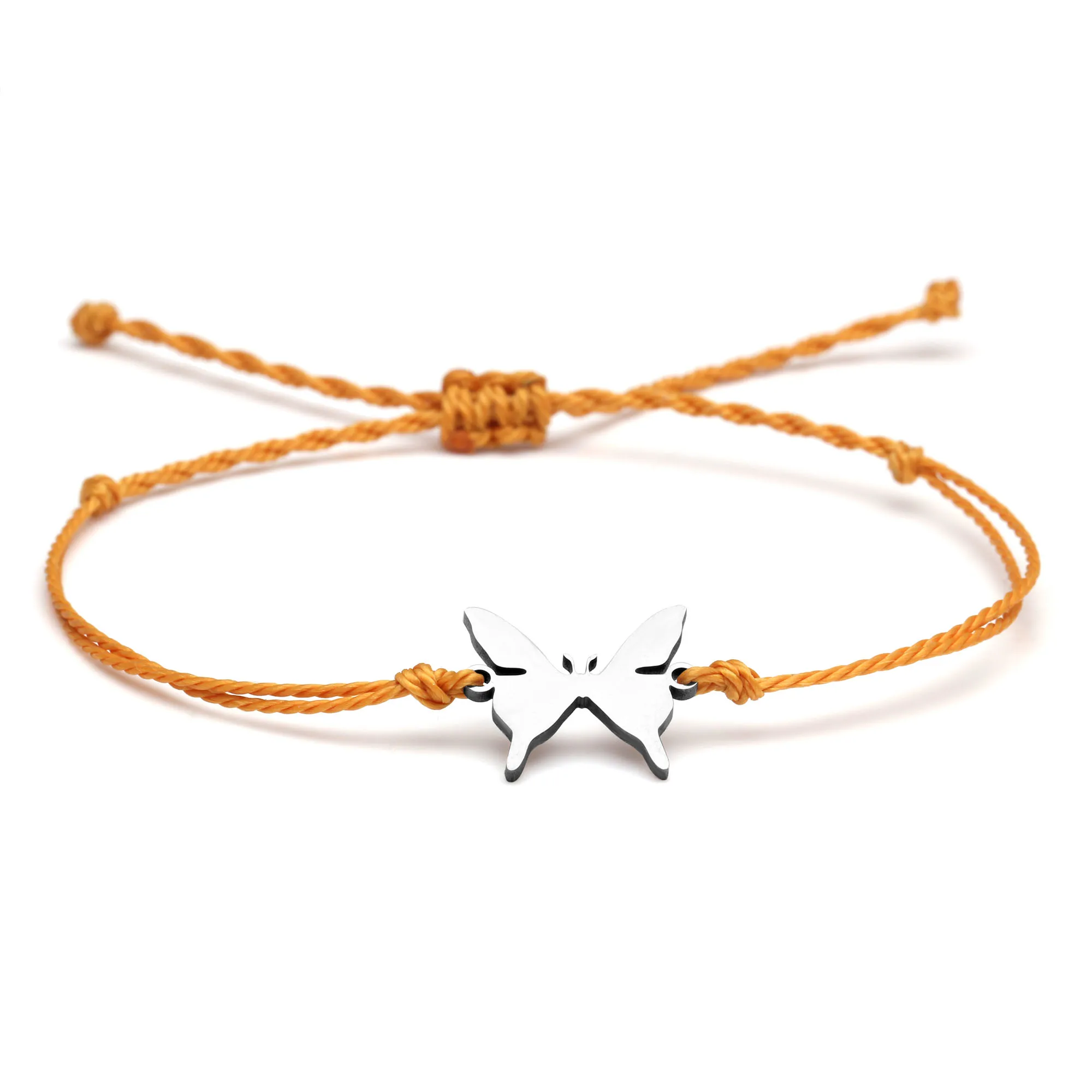 Браслет ручной работы из нержавеющей стали с изображением бабочки|Браслеты