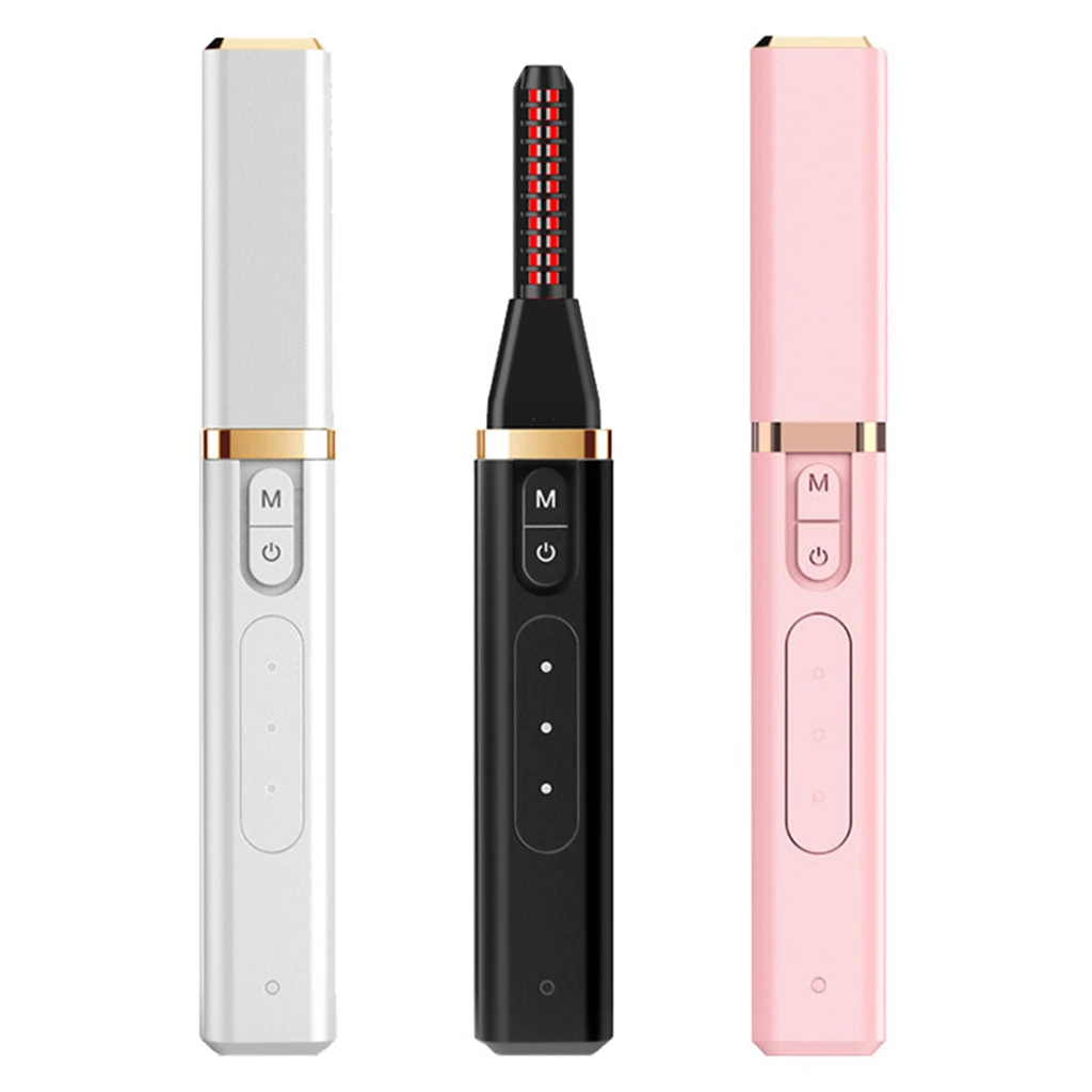 

Compact Electric Heated Eyelash Curler Curl Tool USB Rechargeable, Easy to Use