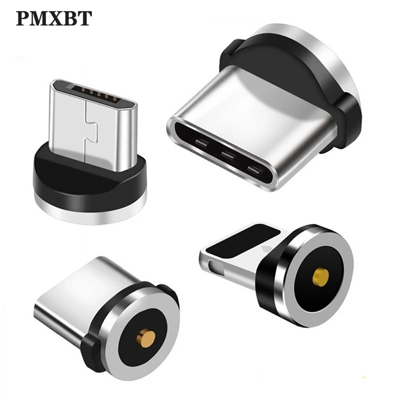 Круглый Магнитный кабель штекер 8 Pin Type C Micro USB штекеры для быстрой зарядки