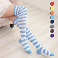 sexy socks striped long socks women long stockings knee socks high stockings elastic japanese style cotton
