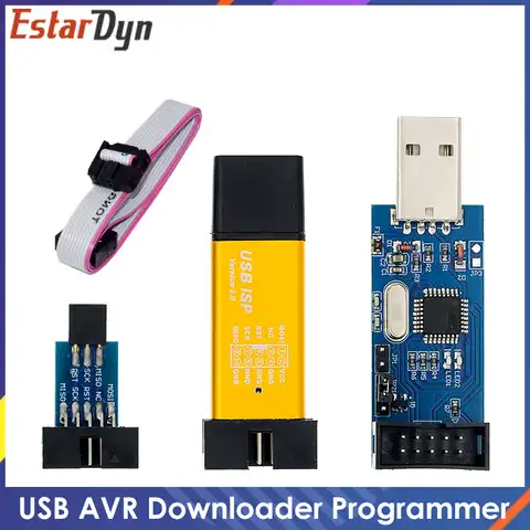 Программатор USB в алюминиевом корпусе USBASP USBISP AVR, USB ISP USB ASP ATMEGA8 ATMEGA128, поддержка Win7 64 (случайный цвет)