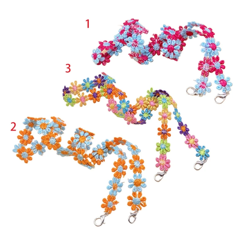 

3 шт., ремешок для маски, с цветочной вышивкой