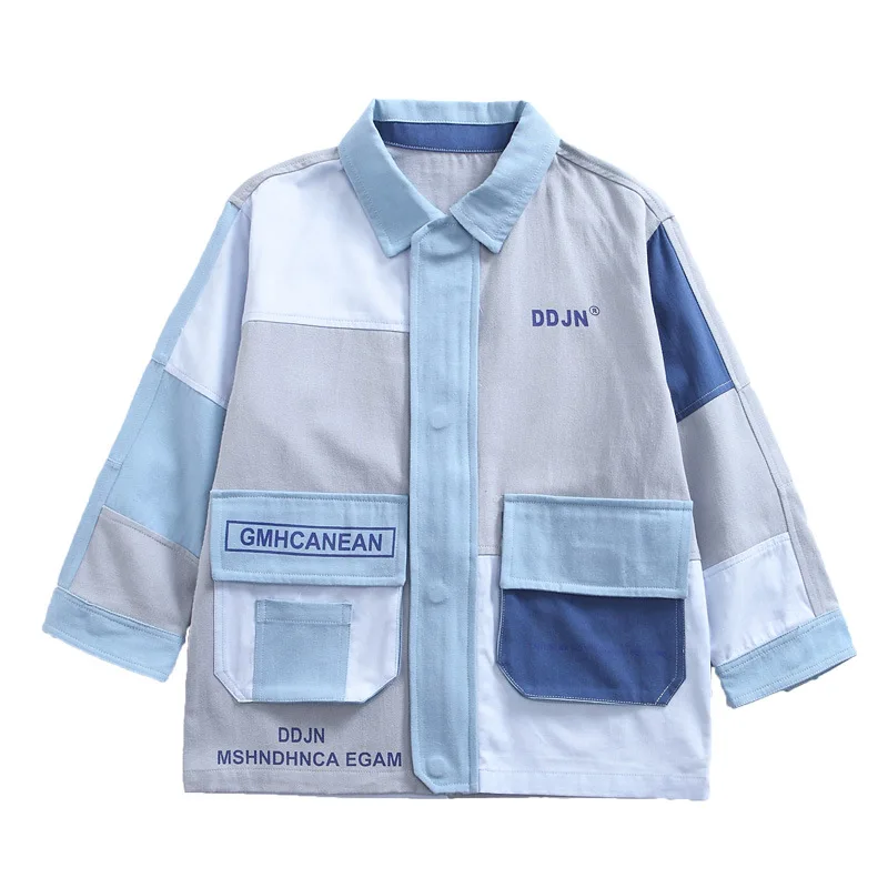 

Lapel Spring Autumn Boys Coat Jackets Children's Clothing Kids Top Outwear Teenager Sport Beach School High Quality