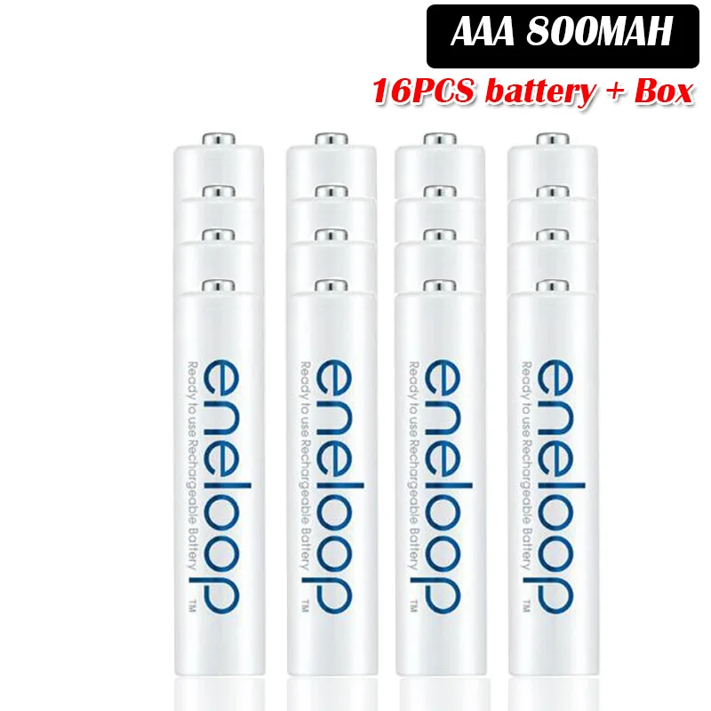 16pcs Panasonic 1,2 V 800mAh AAA аккумуляторная батарея для дистанционного управления игрушки Ni-MH Предварительно заряженный цикл батареи 2100 раз - Цвет: 16pcs