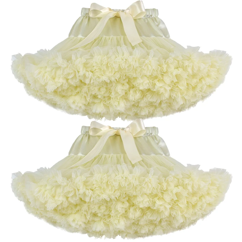 creamy white2 2 предмета, модная юбка-пачка для малышей Юбка-американка для маленькой принцессы Пышная юбка для балета Детский костюм для вечеринок и выступлений, подарки для детей от 0 до 2 лет - Цвет: creamy white2