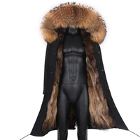 2021 x long men parka winter jacket waterproof coat warm thick fur parka man coat natural fox fur parka outerwear streetwear