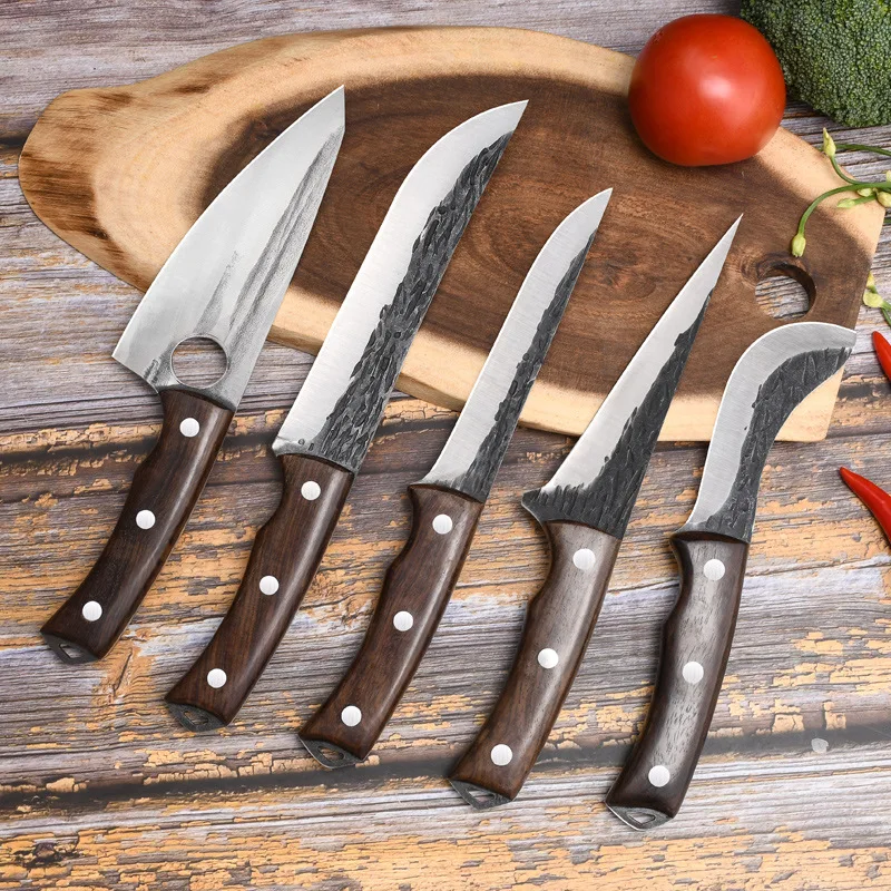 

Традиционный кованый кухонный нож, молоток, шеф-повара из нержавеющей стали, нож для нарезки деревянного мяса, мясника