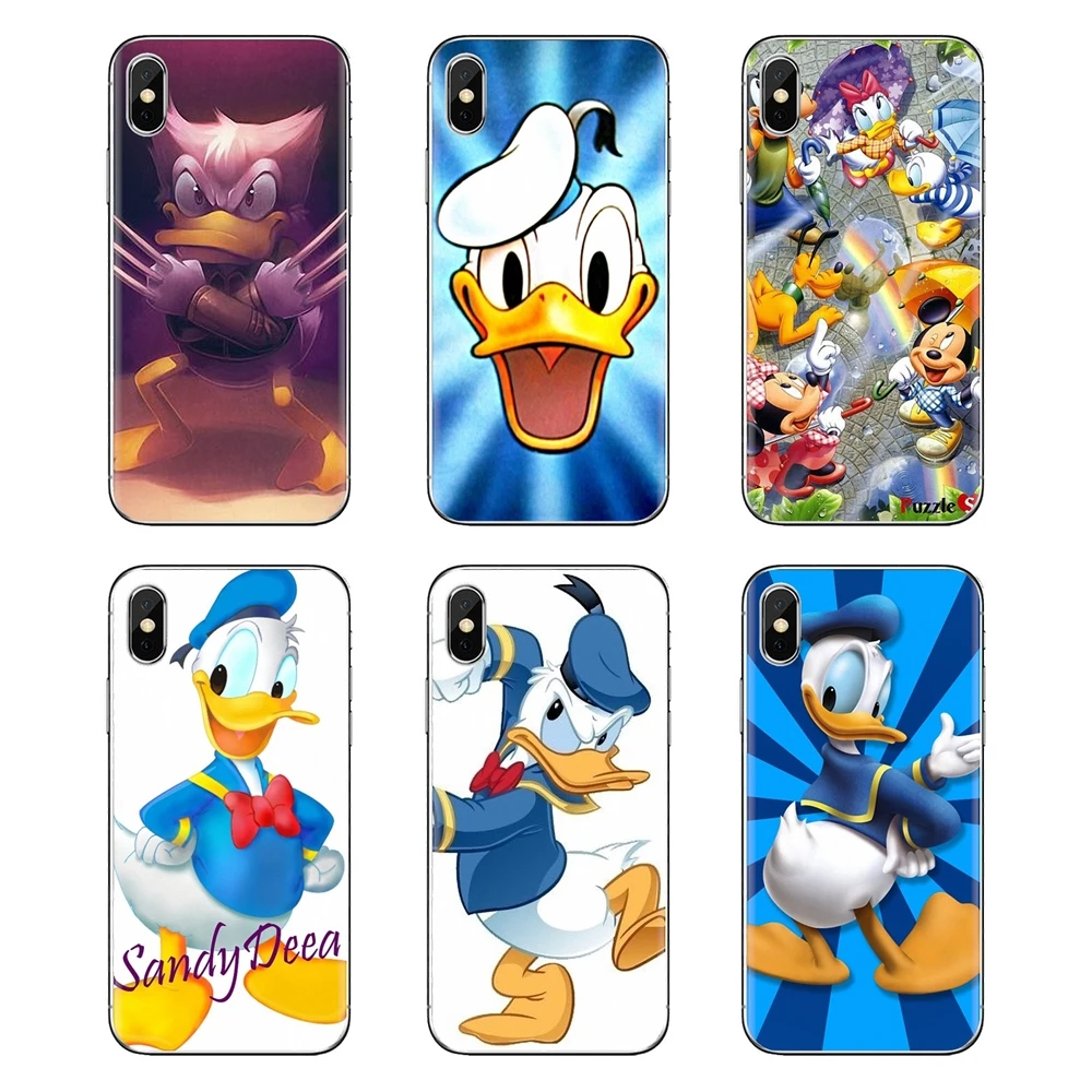 Мультяшный супер Дональд Дак арт для iPhone XS Max XR X 4 4s 5 5S 5C SE 6 6S 7 8 Plus samsung Galaxy J1 J3 J5 J7 A3 A5