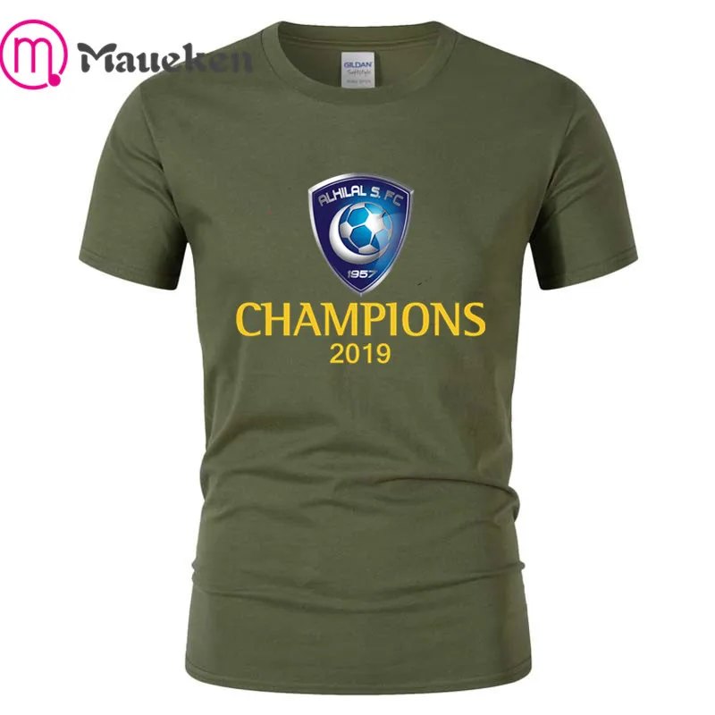 Al Hilal Al-Hilal champions, забавная Мужская футболка, модная, хлопок, хип-хоп футболка, топы, футболки, брендовая одежда - Цвет: 12