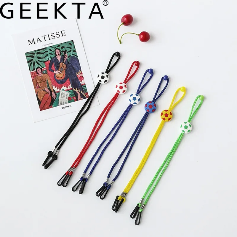 

Fashion Cute Cartoon Football Children Mask Anti-lost Lanyard Students Cute Nylon Sunglasses Glasses Rope Glasses Chain