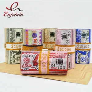 Сумка-клатч женская, круглая, с кристаллами, на цепочке