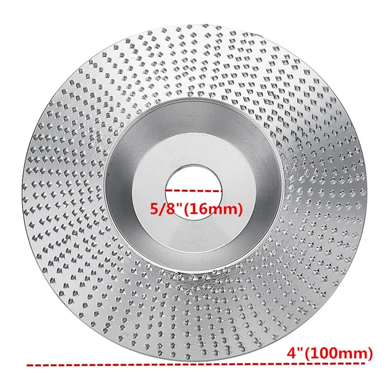 

JUSTINLAU 16mm 5/8" Bore Extreme Shaping Disc Tungsten Carbide Wood Sanding Carving Tool Abrasive Disc Tools for Angle Grinder