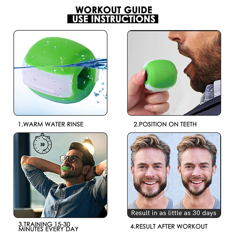 

Exercise Chew Ball Food-grade Silica Gel JawLine Muscle Trainin Fitness Ball Neck Face Toning Jawrsize Jaw Muscle Training