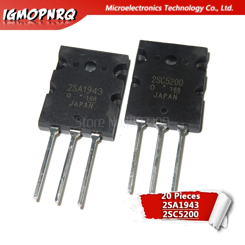 

20 шт. 2SC5200 2SA1943 10 шт. A1943 + 10 шт. C5200 новый оригинальный