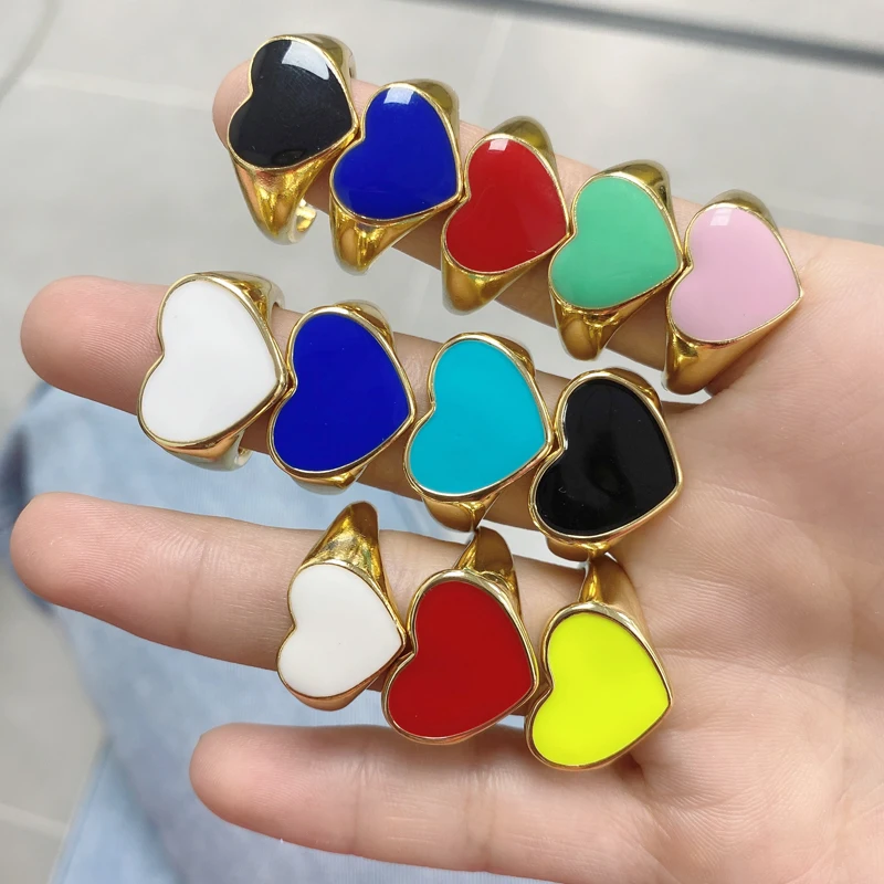 

5 шт./партия, регулируемые кольца в форме сердца